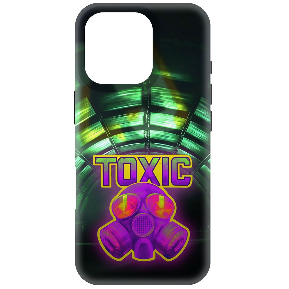

Чехол-накладка Krutoff Soft Case Standoff 2 - Стикер Toxic для iPhone 16 Pro, Черный