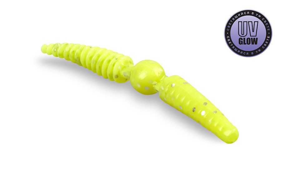 

Мягкая приманка червь PULSE 45mm цвет OR46, Зеленый;серебристый, Pulse