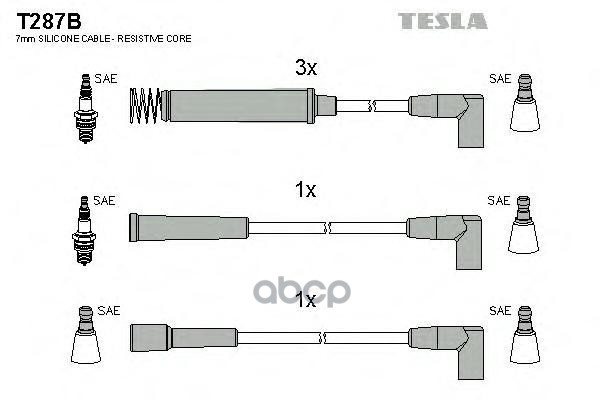 фото Провода зажигания (комплект) tesla t287b