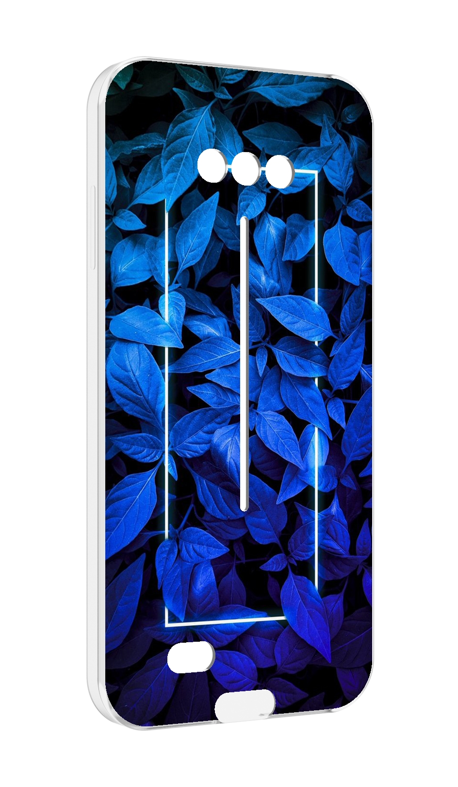 

Чехол MyPads голубые цветочки неон для Doogee S41/S41 Pro противоударный, Tocco
