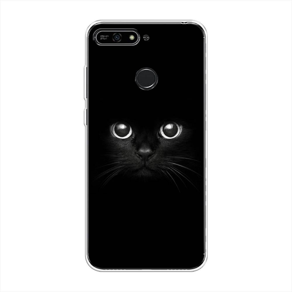 

Чехол Awog на Honor 7A Pro "Взгляд черной кошки", Черный, 65450-1