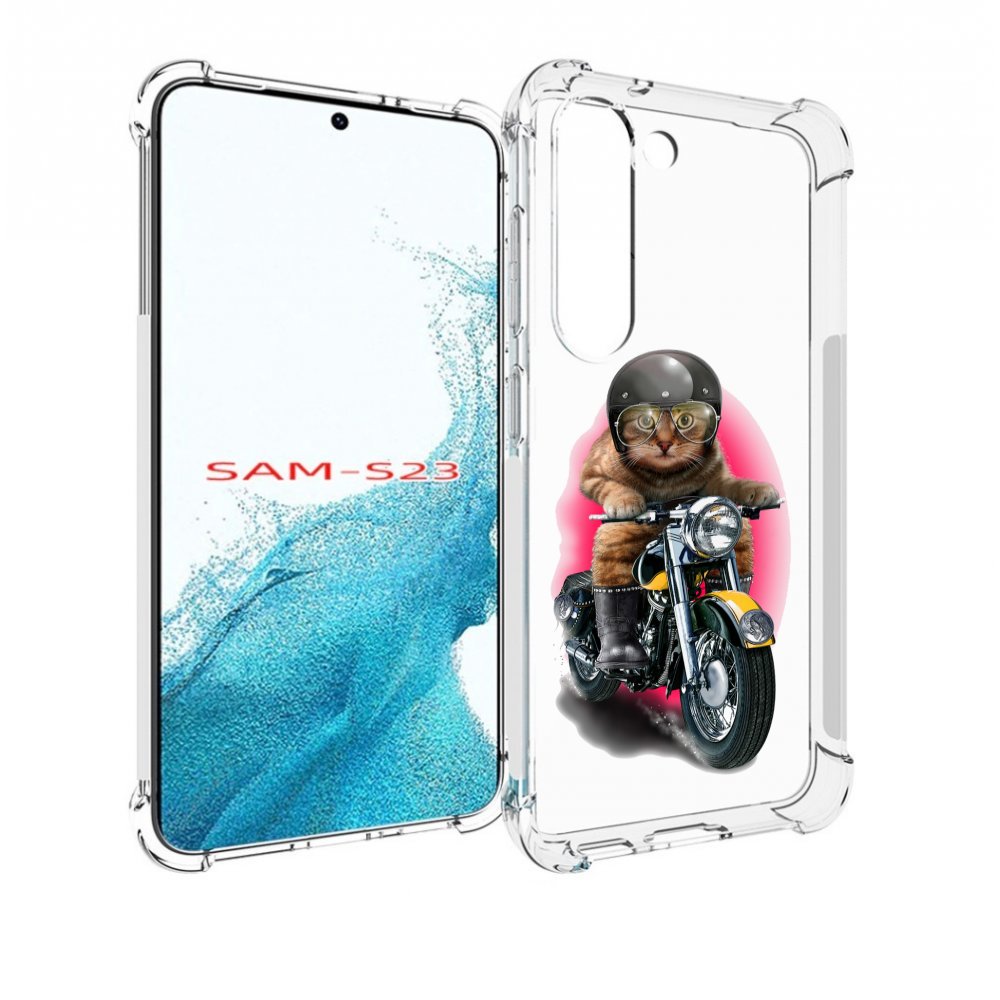 

Чехол MyPads мото-кот для Samsung Galaxy S23, Прозрачный, Tocco