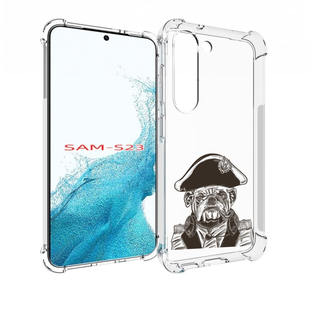 Чехол MyPads мопс генерал для Samsung Galaxy S23