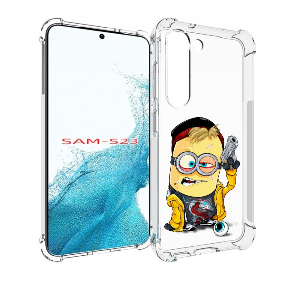Чехол MyPads миньон бандит для Samsung Galaxy S23