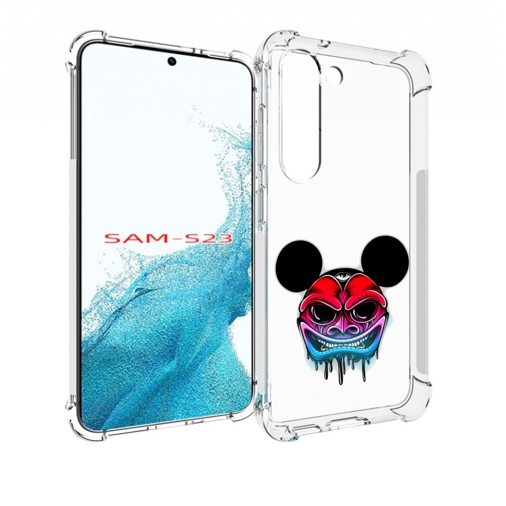 

Чехол MyPads микки в маске для Samsung Galaxy S23, Прозрачный, Tocco