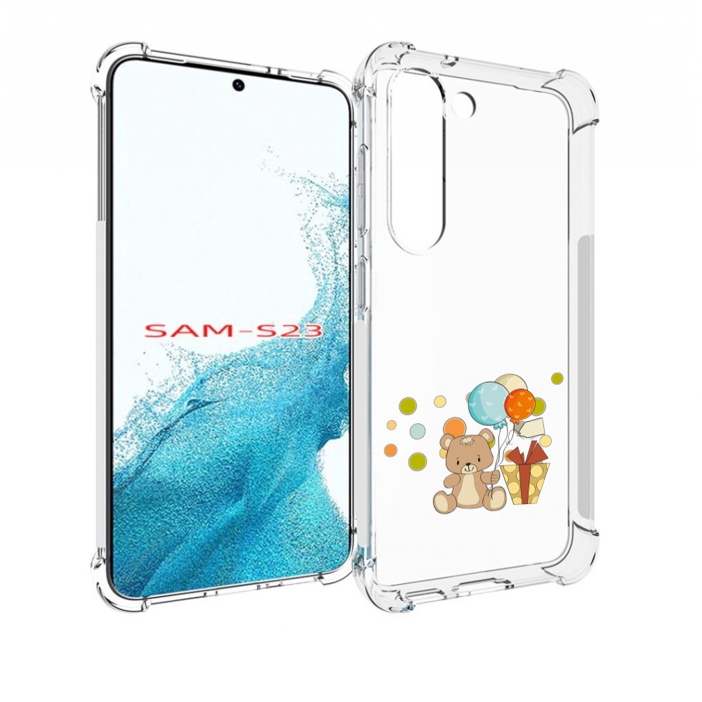 

Чехол MyPads медвеженок с подарком для Samsung Galaxy S23, Прозрачный, Tocco