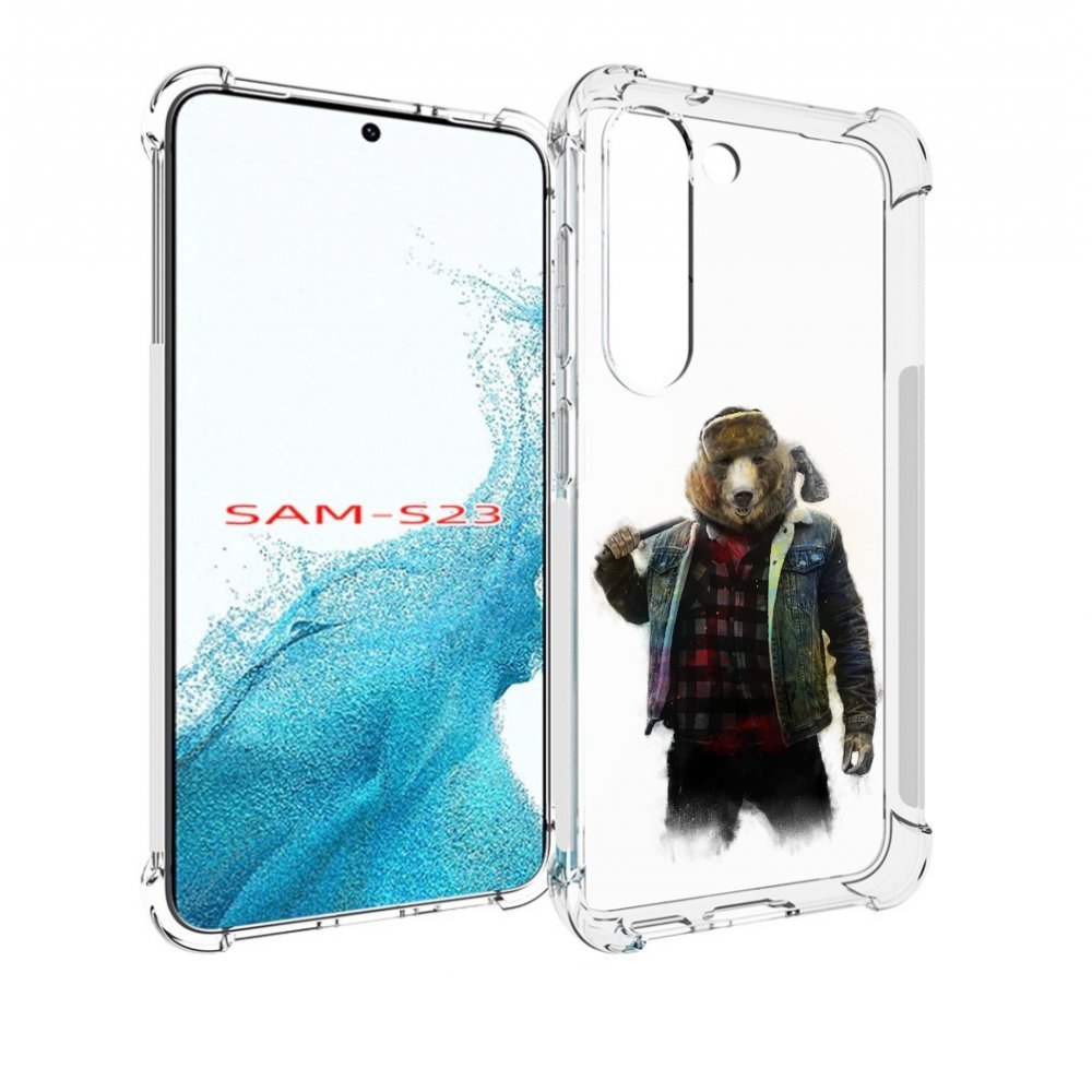 

Чехол MyPads медведь с топором для Samsung Galaxy S23, Прозрачный, Tocco