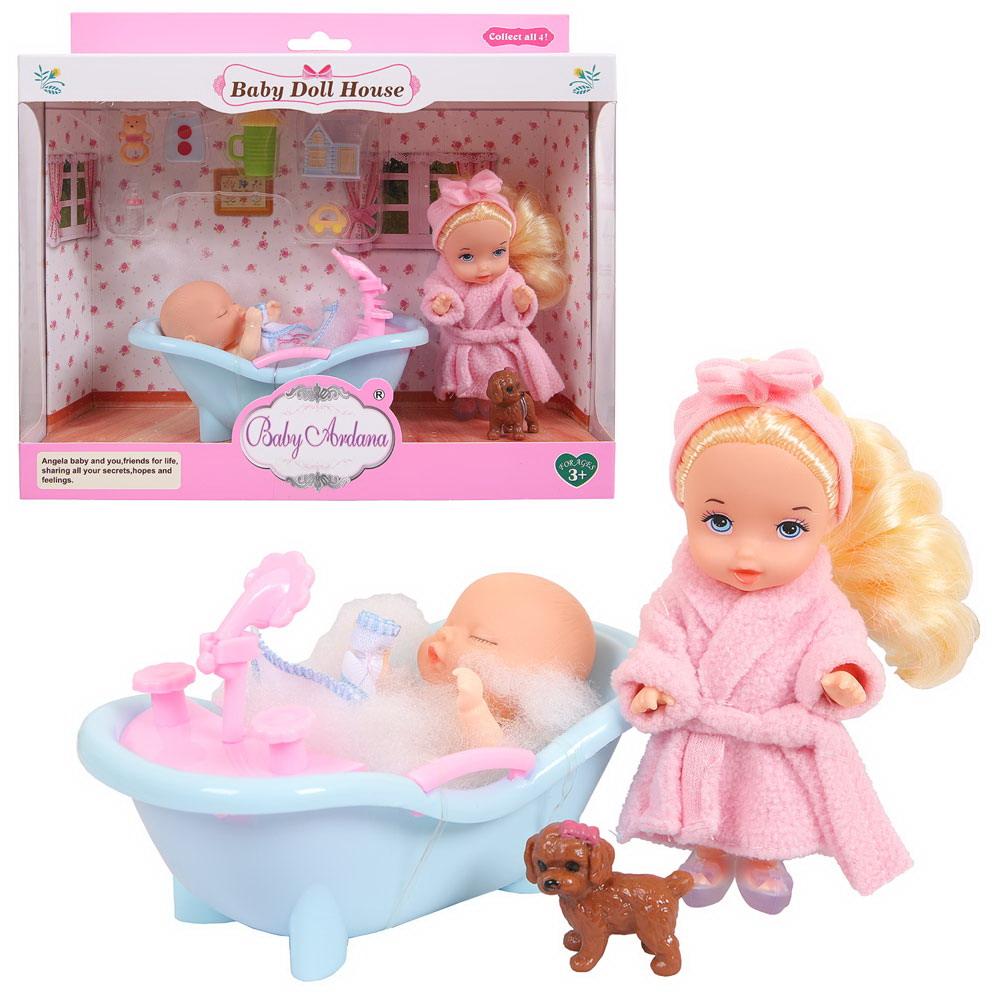 фото Кукла junfa baby ardana дома у сестренок, в ванной комнате, с пупсом и аксессуарами a586 junfa toys