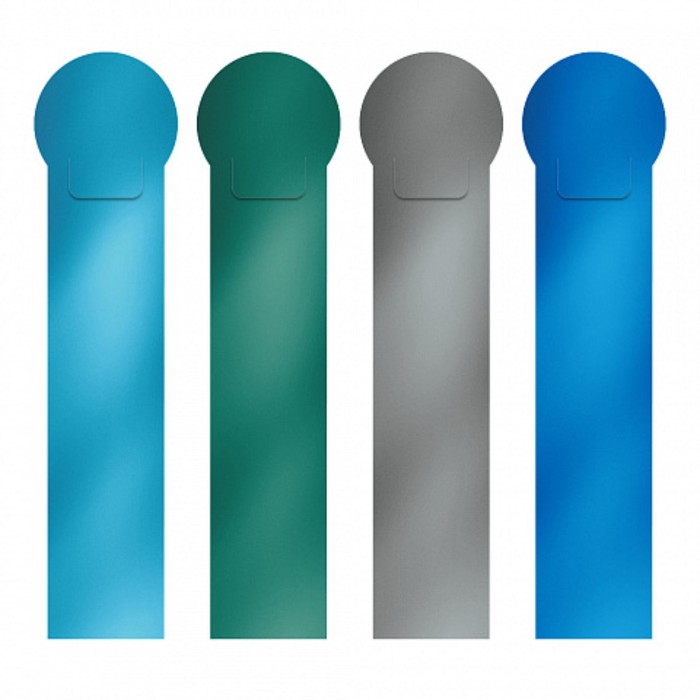 Набор из 4 пластиковых закладок ErichKrause Matt Ice Metallic МИКС 275₽