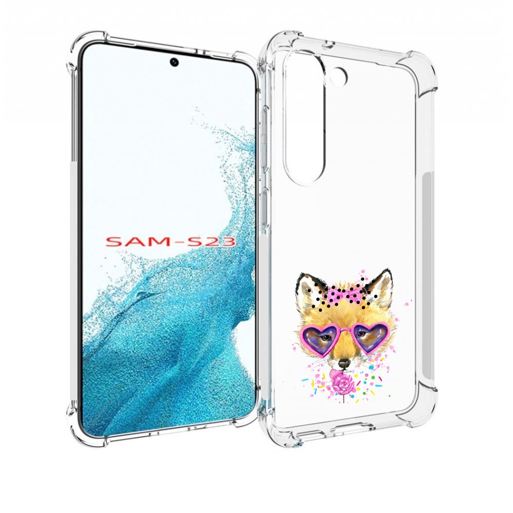 

Чехол MyPads лисенок с бантиком для Samsung Galaxy S23, Прозрачный, Tocco