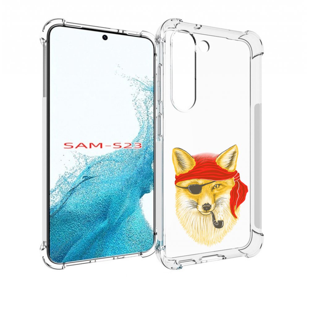 

Чехол MyPads лиса-пират для Samsung Galaxy S23, Прозрачный, Tocco
