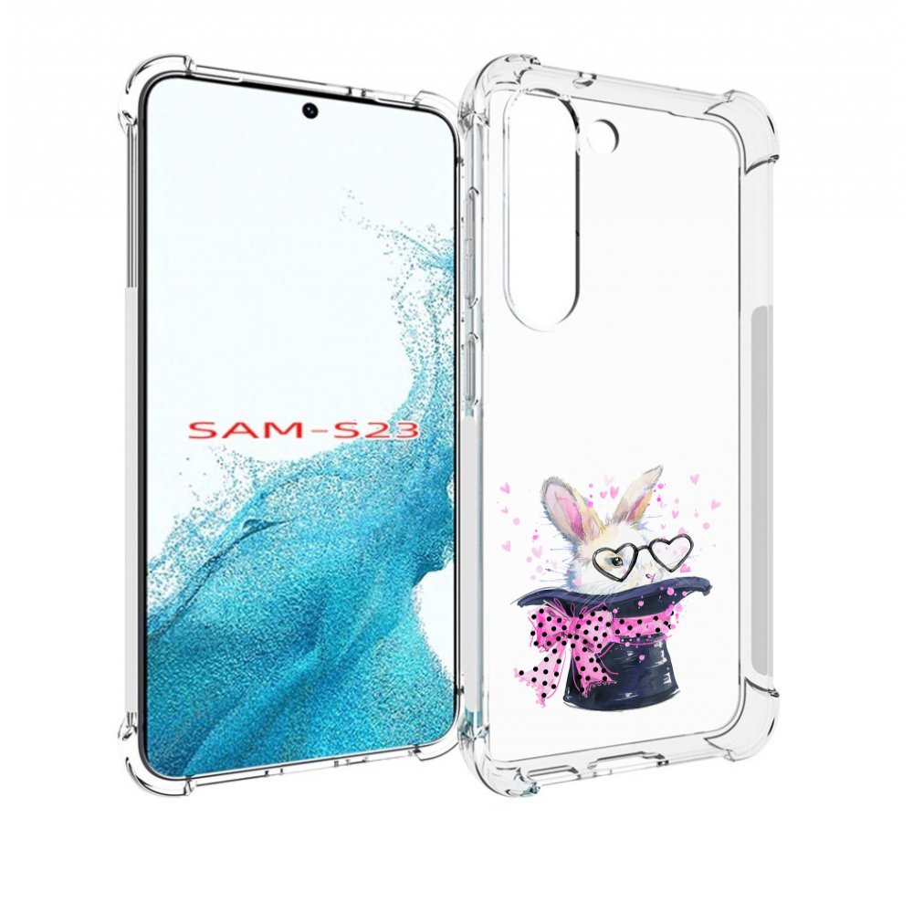 Чехол MyPads кролик в шляпе для Samsung Galaxy S23