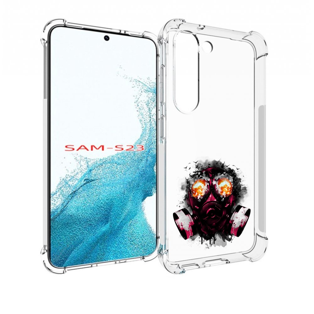 

Чехол MyPads красный противогаз для Samsung Galaxy S23, Прозрачный, Tocco