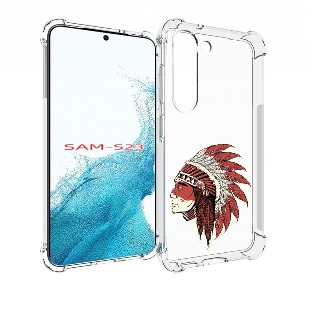 

Чехол MyPads красный индеец для Samsung Galaxy S23, Прозрачный, Tocco