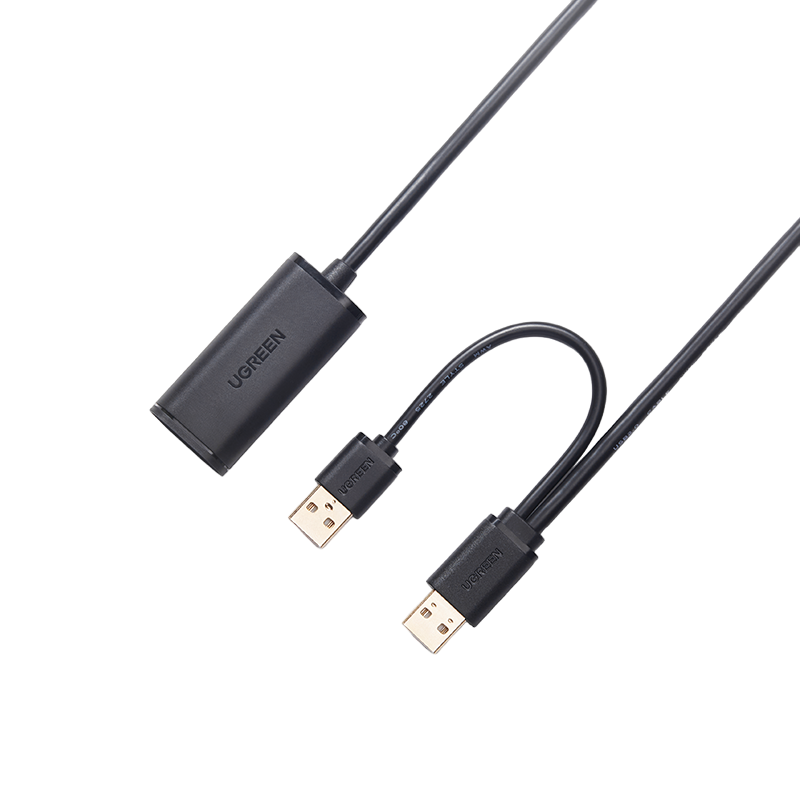 Удлинитель uGreen 2xUSB A-USB A вилка-розетка 10м (20214_)