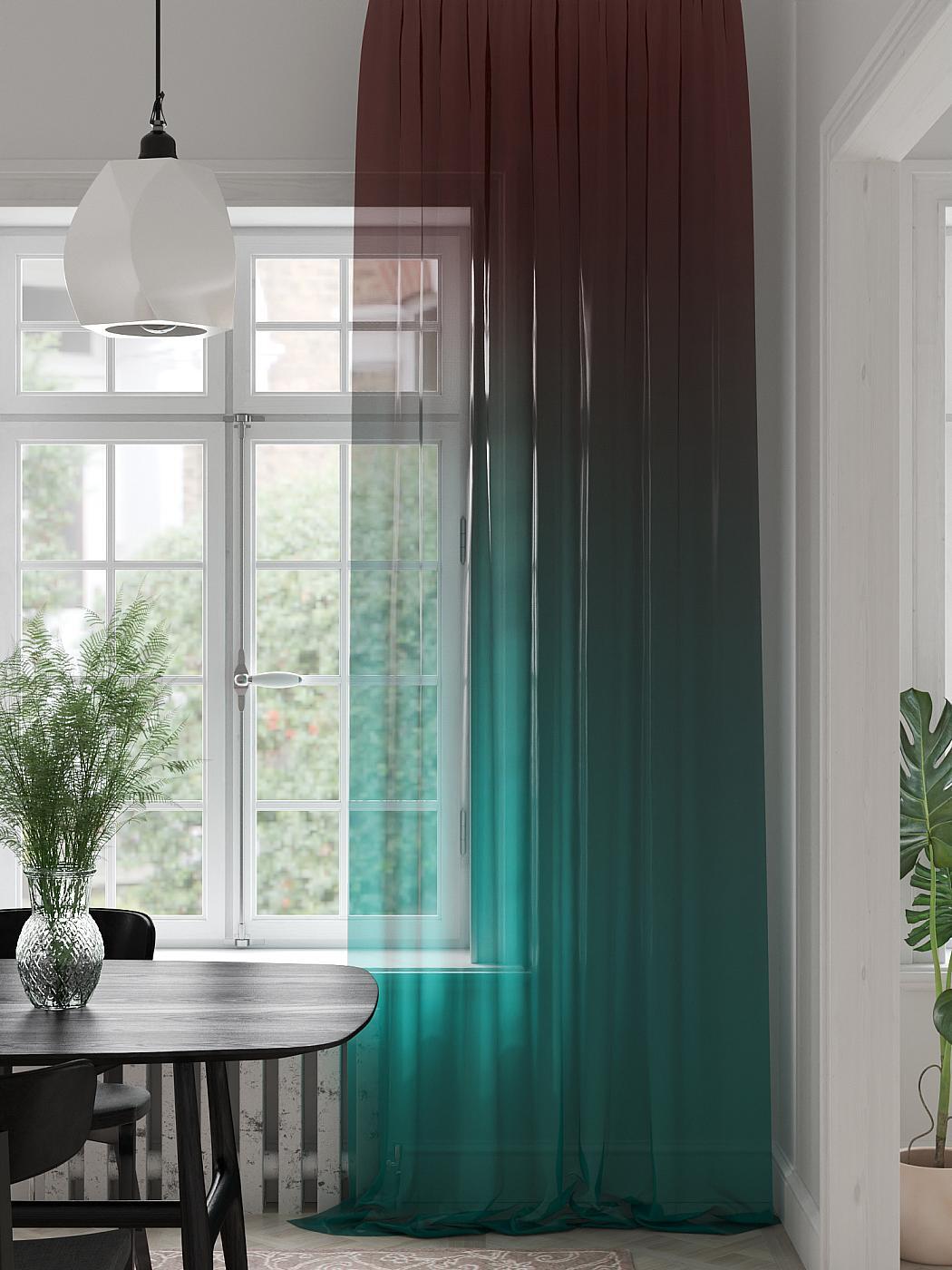 

Тюль AT HOME Шонклорис высота 280 см, ширина 150 см, крепление - шторная лента, Бордовый, 974198