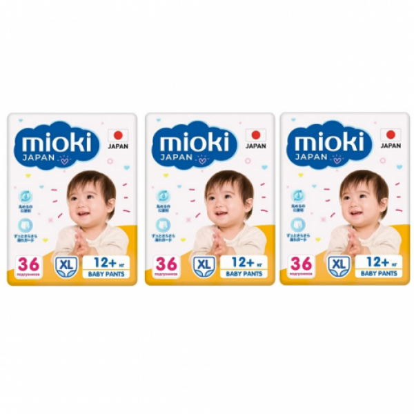 MIOKI Набор 3 х Mioki трусики XL (12+ кг), 36 шт
