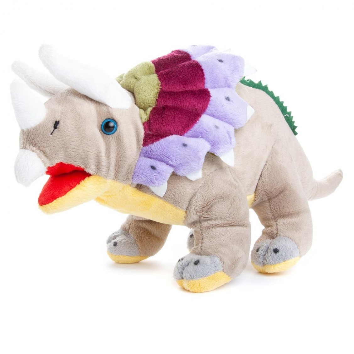 Купить Мягкая игрушка ABtoys Dino World, Динозавр Трицераптор, 36 см,