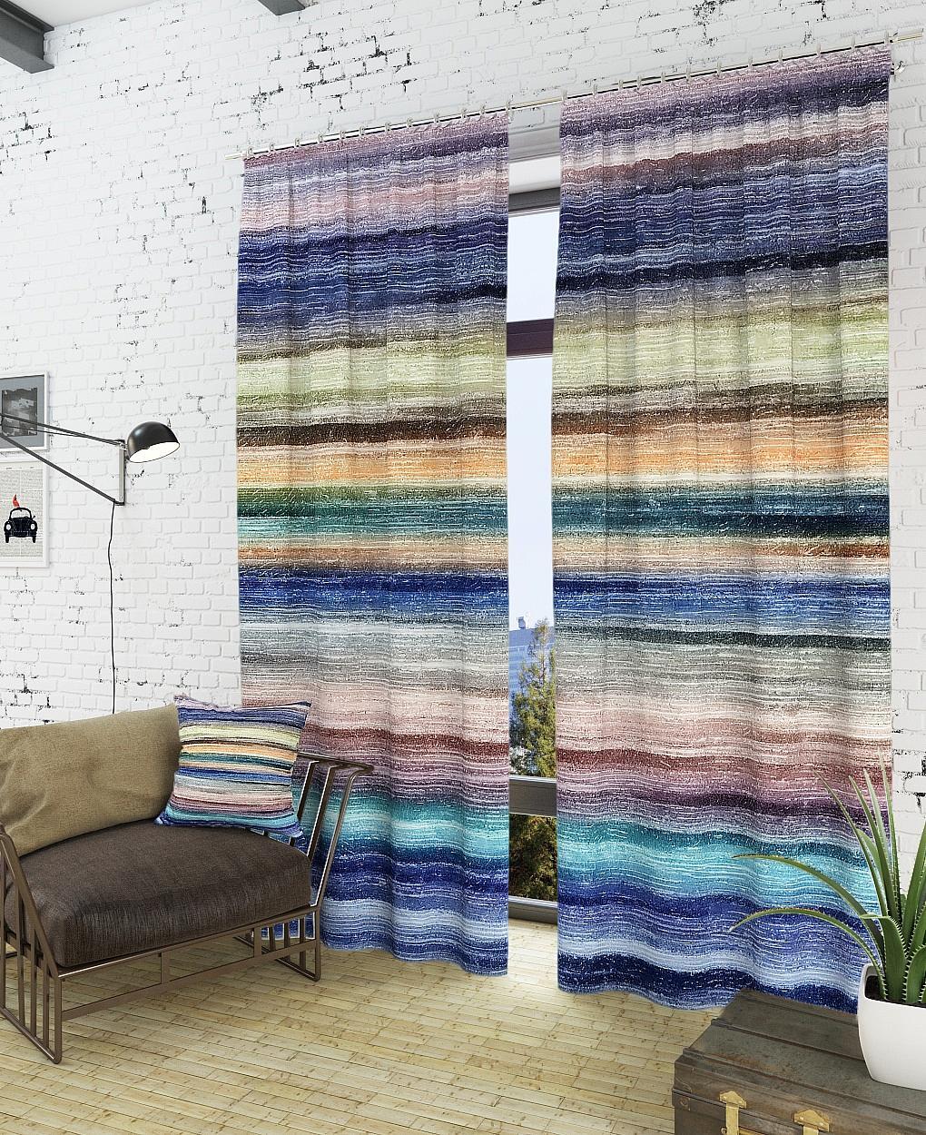 

Фотошторы AT HOME Теплая палитра высота 260 см, ширина 150 см, крепление - шторная лента, 900074