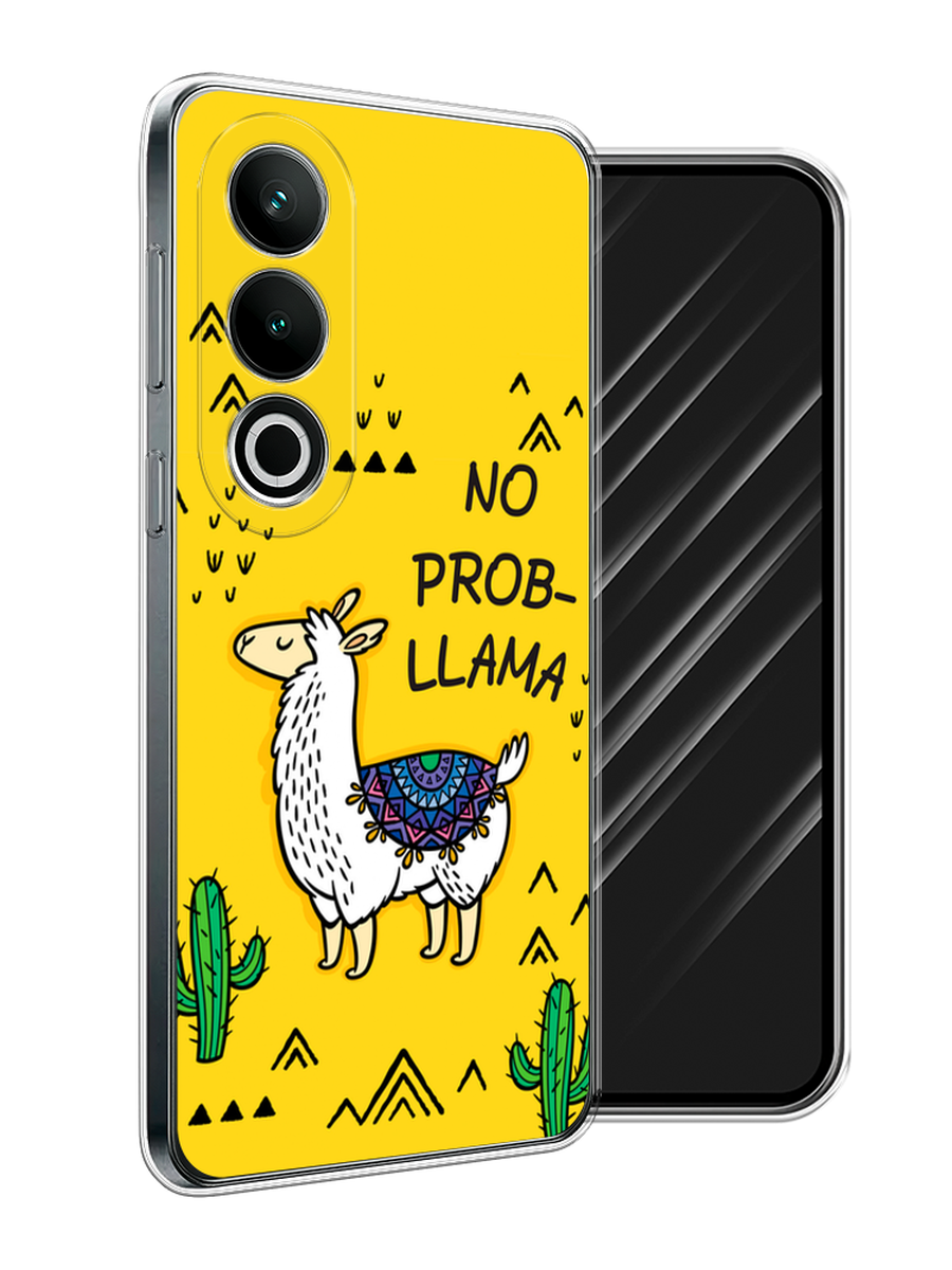

Чехол Awog на OnePlus Nord CE4 "No probLLama", Желтый;черный;синий, 154750-1