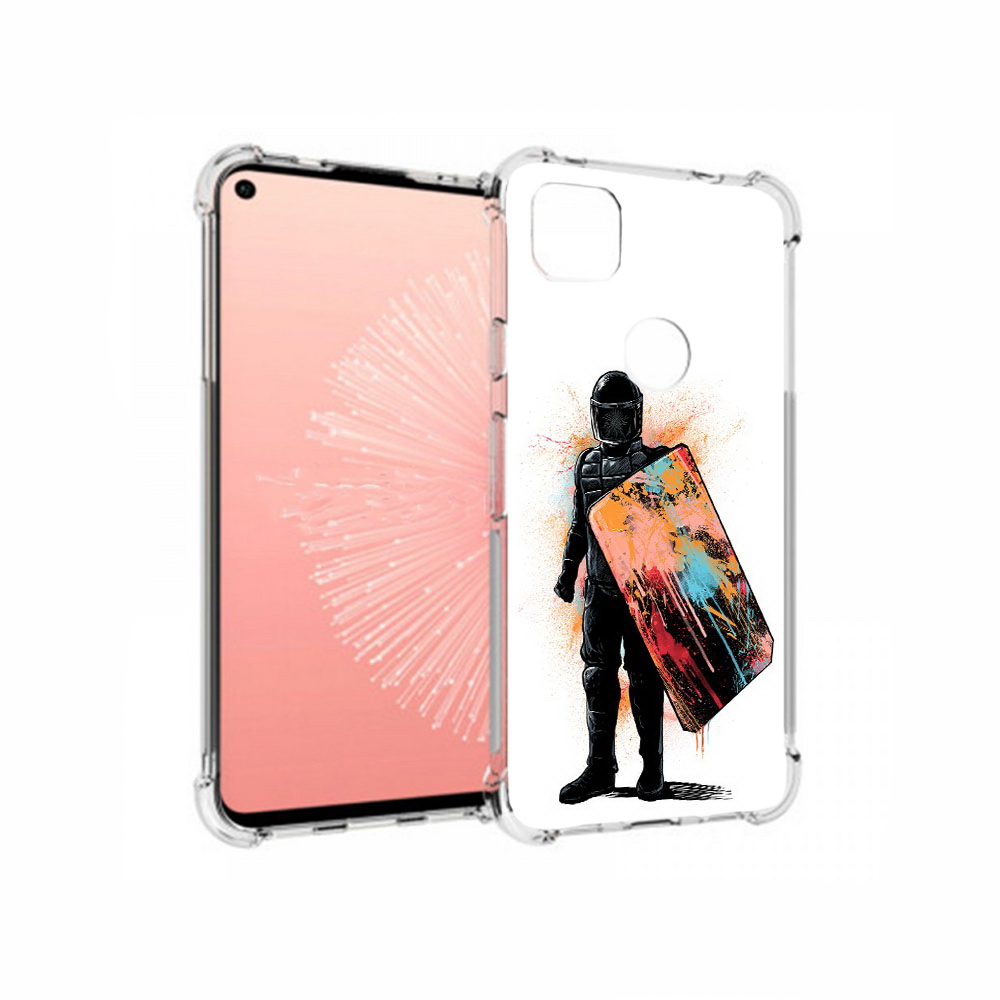 

Чехол MyPads Tocco для Google Pixel 4A солдат с красочным щитом, Прозрачный, Tocco