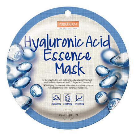 фото Purederm, маска для лица hyaluronic acid essence, 18 г
