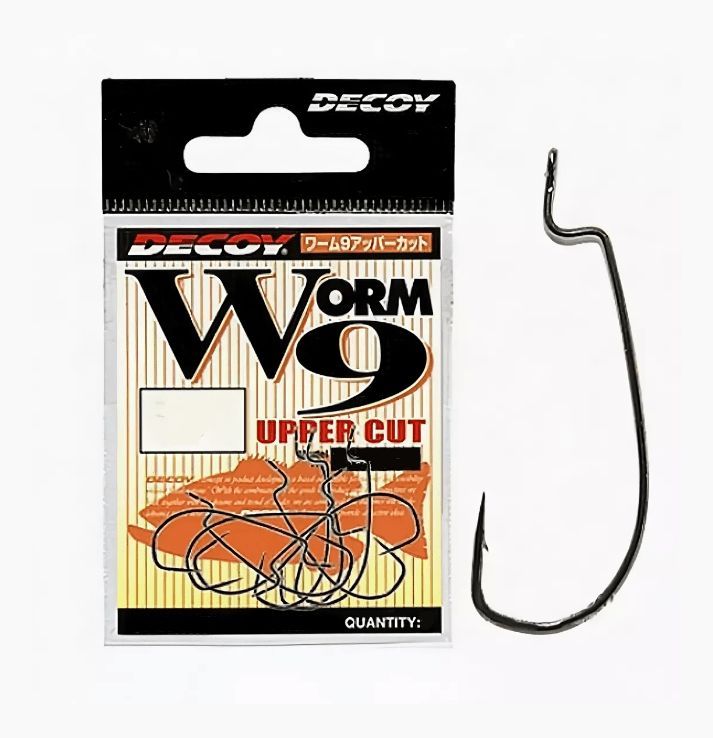 

Крючок Decoy Worm 9 Upper Cut #1/0 (9шт), Серебристый, Worm 9 Upper Cut