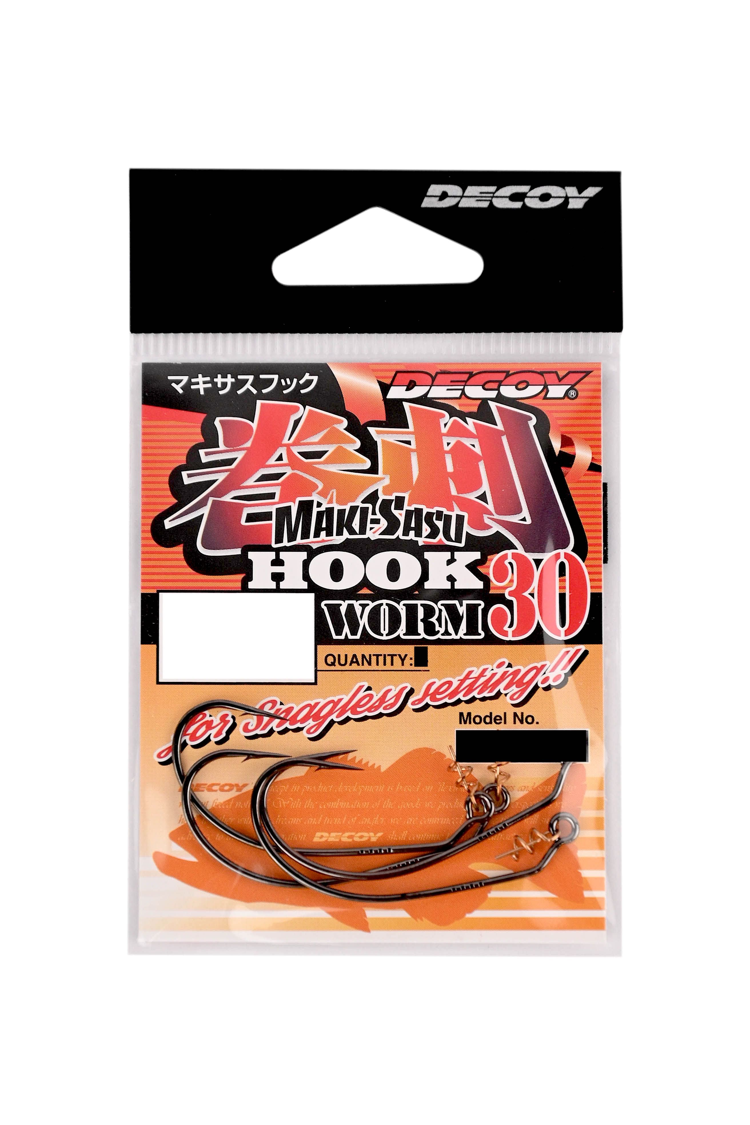

Крючок Decoy Worm 30 Makisasu Ns Black #2/0 (4 шт.), Черный, Worm 30 Makisasu