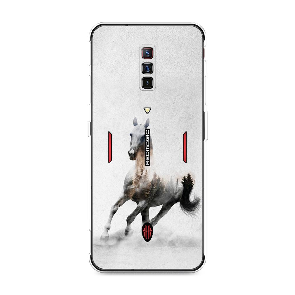

Чехол Awog на ZTE Nubia Red Magic 6 / ЗТЕ Нубиа Ред Мэджик 6 "Лошадь лес", Разноцветный, 135150-2