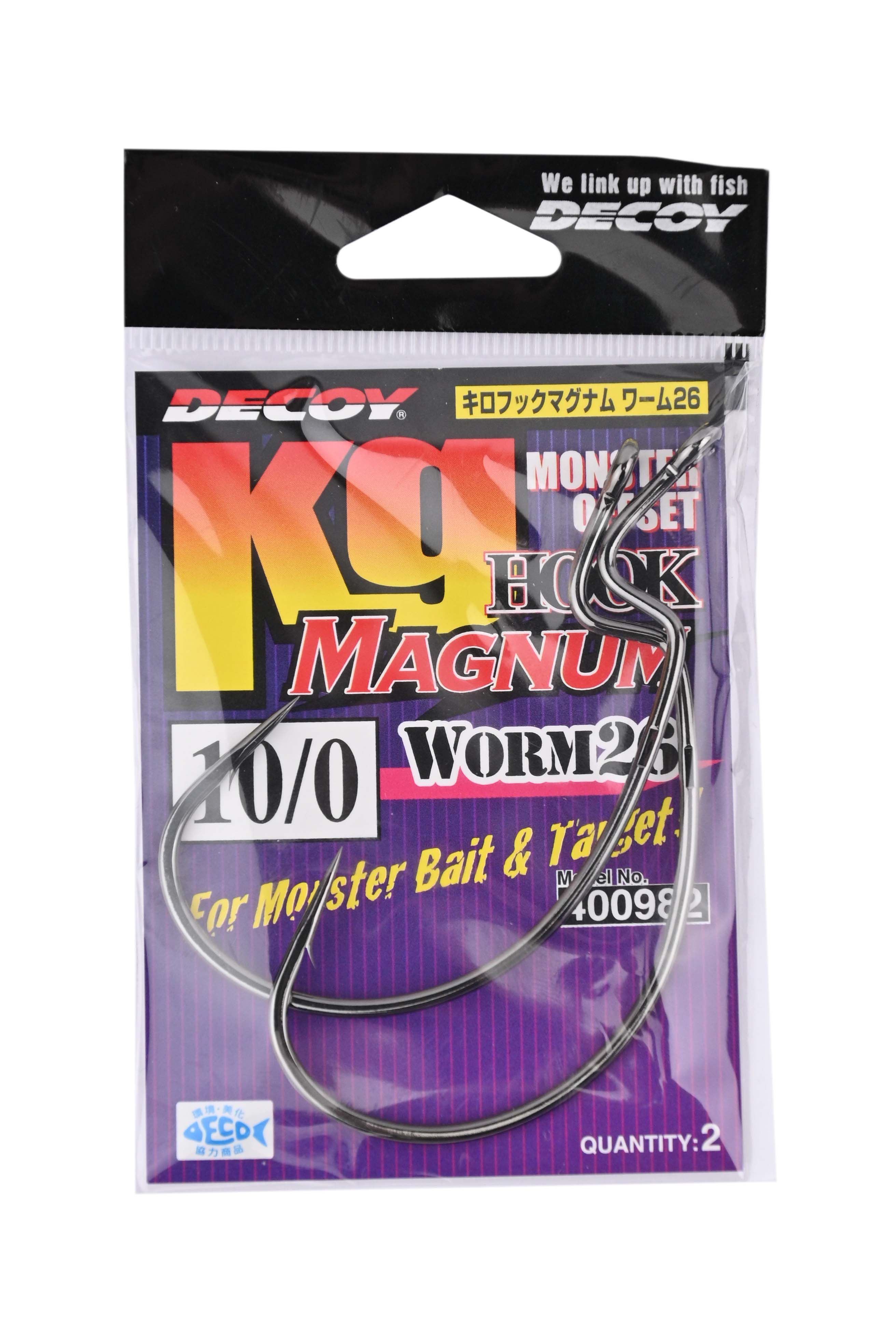 

Крючок Decoy Worm 26 Kg Hook Magnum #10/0 (2шт), Черный, Worm 26 Kg Hook Magnum