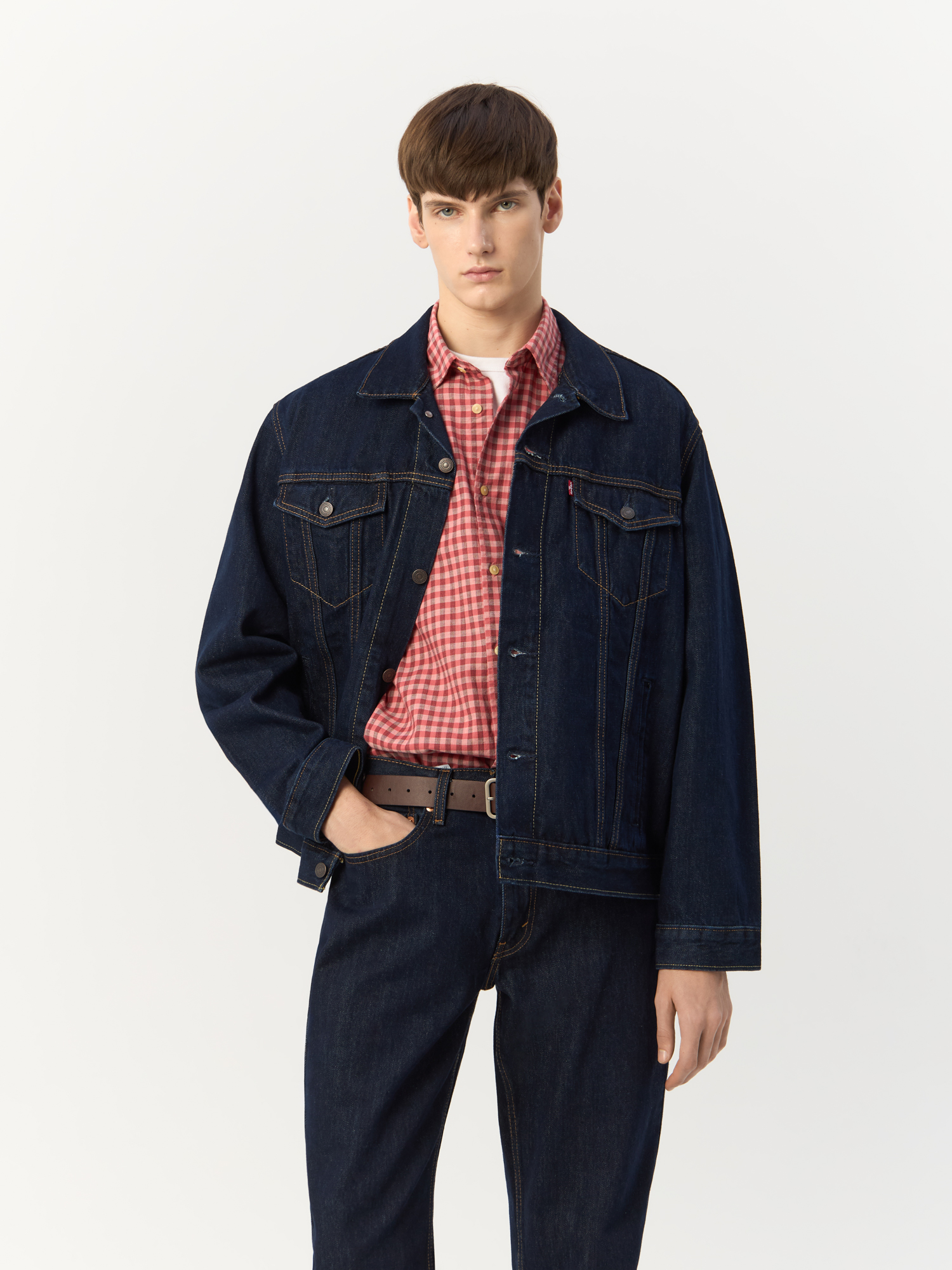 

Джинсовая куртка мужская Levi's Men The Trucker Jacket 72334-0134 синяя XL, Синий, Men The Trucker Jacket