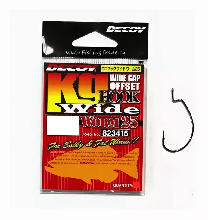 

Крючок Decoy Worm 25 Hook Wide #2/0 (7 шт), Черный, Worm 25 Hook Wide