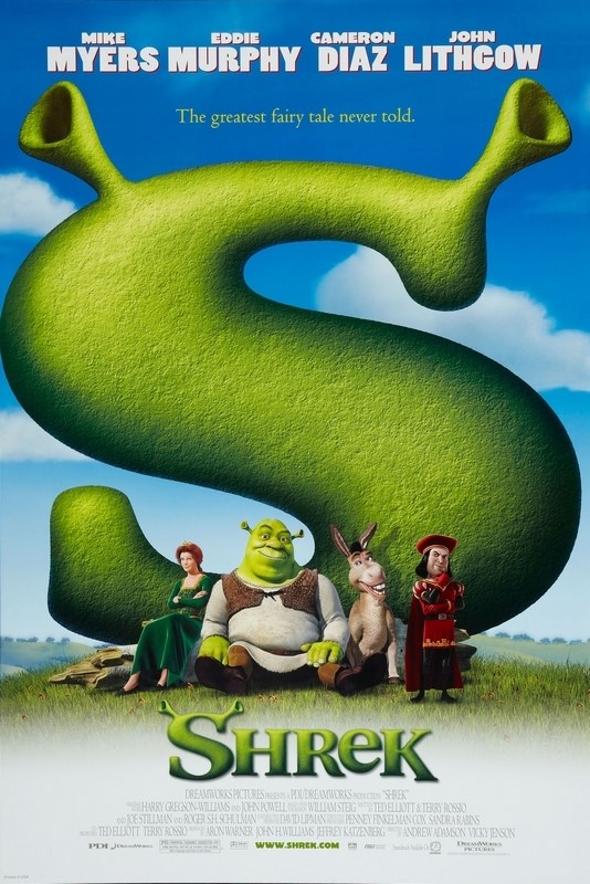 

Постер к мультфильму "Шрек" (Shrek) Оригинальный 68,6x104,1 см