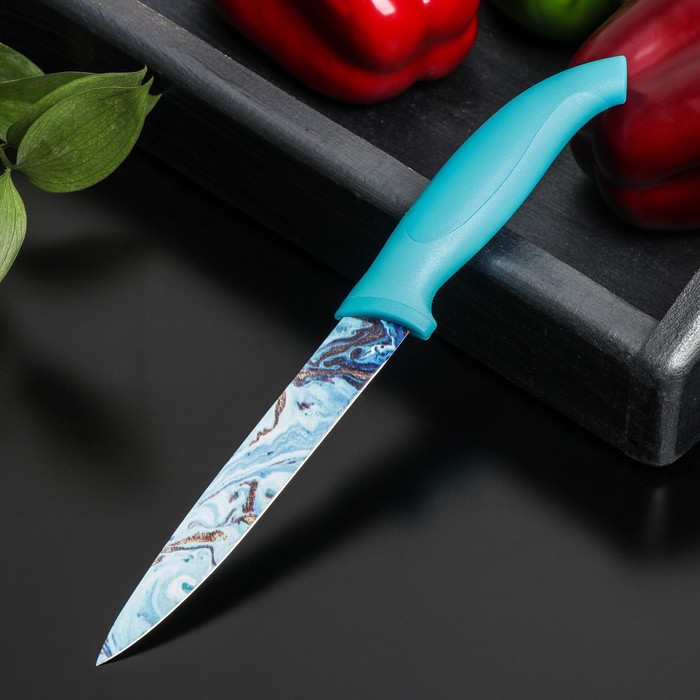 Доляна Нож с антиналипающим покрытием Доляна «Эпоксид», универсальный, лезвие 12,5 см