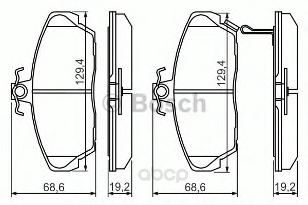 

Тормозные колодки Bosch дисковые 986424214