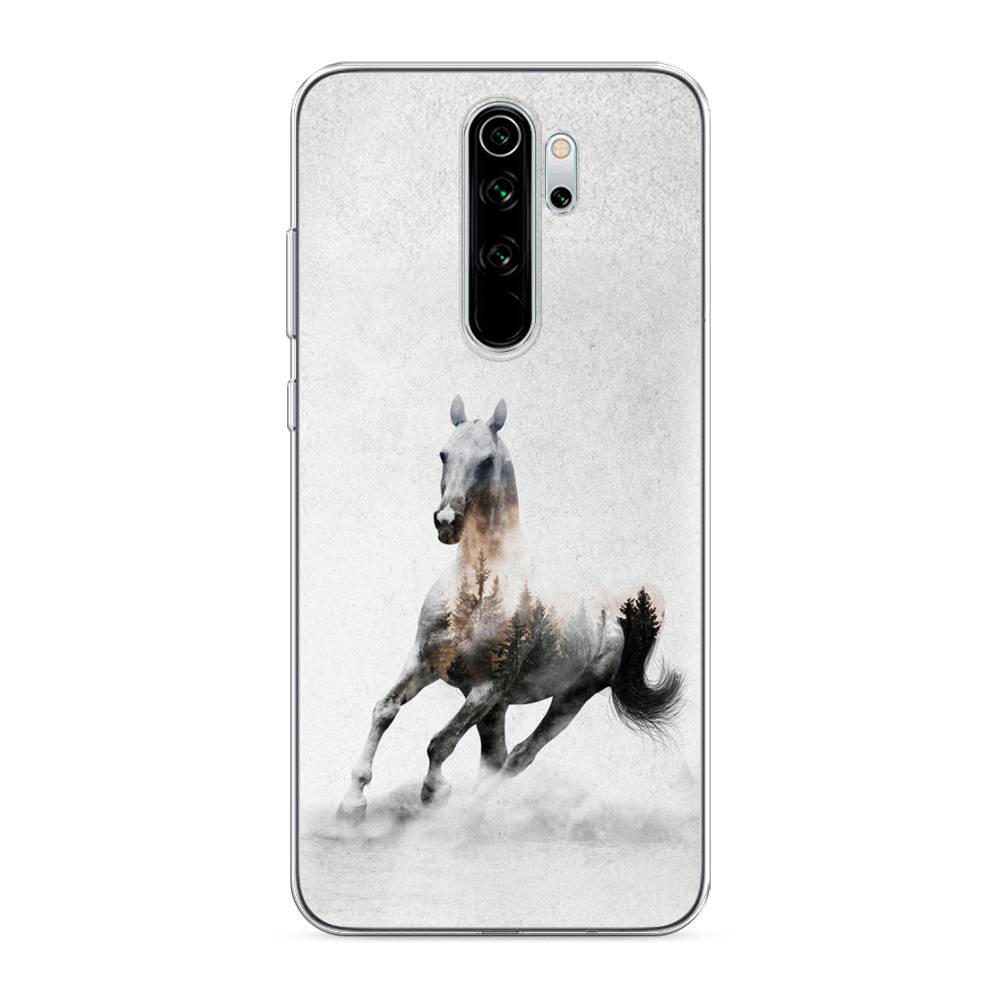 фото Силиконовый чехол "лошадь лес" на xiaomi redmi note 8 pro awog