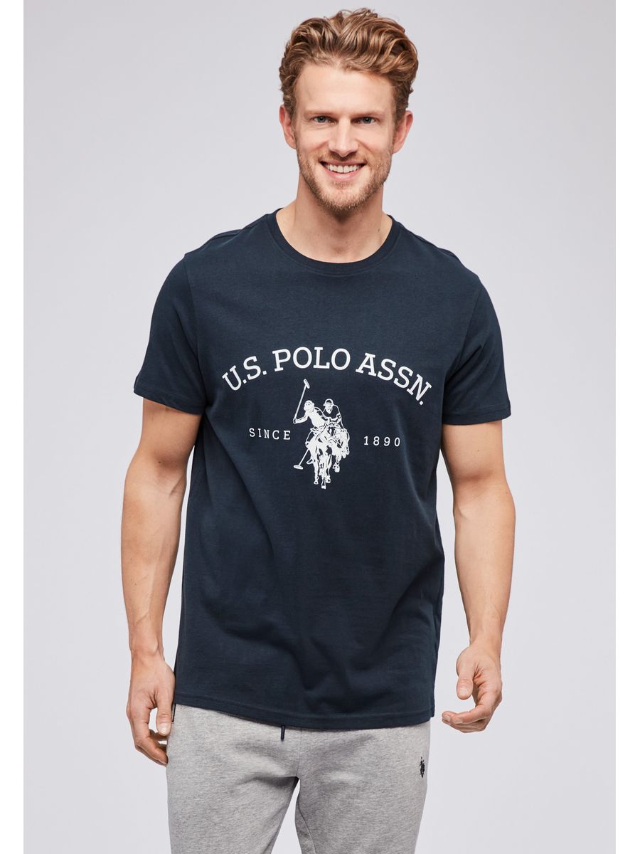 

Футболка мужская U.S. POLO Assn. US222O00T синяя M, Синий, US222O00T