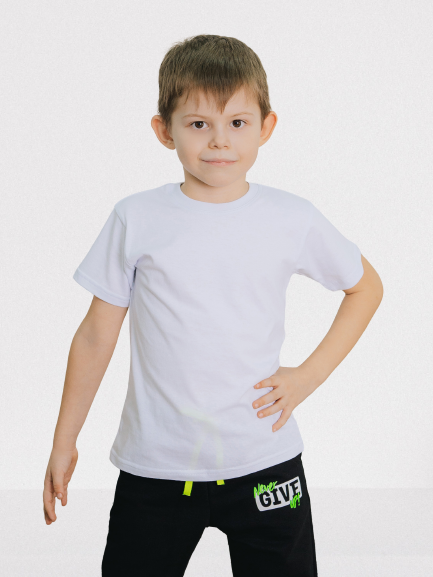 фото Футболка для мальчиков lideko kids м35-16-б цв. белый р. 110