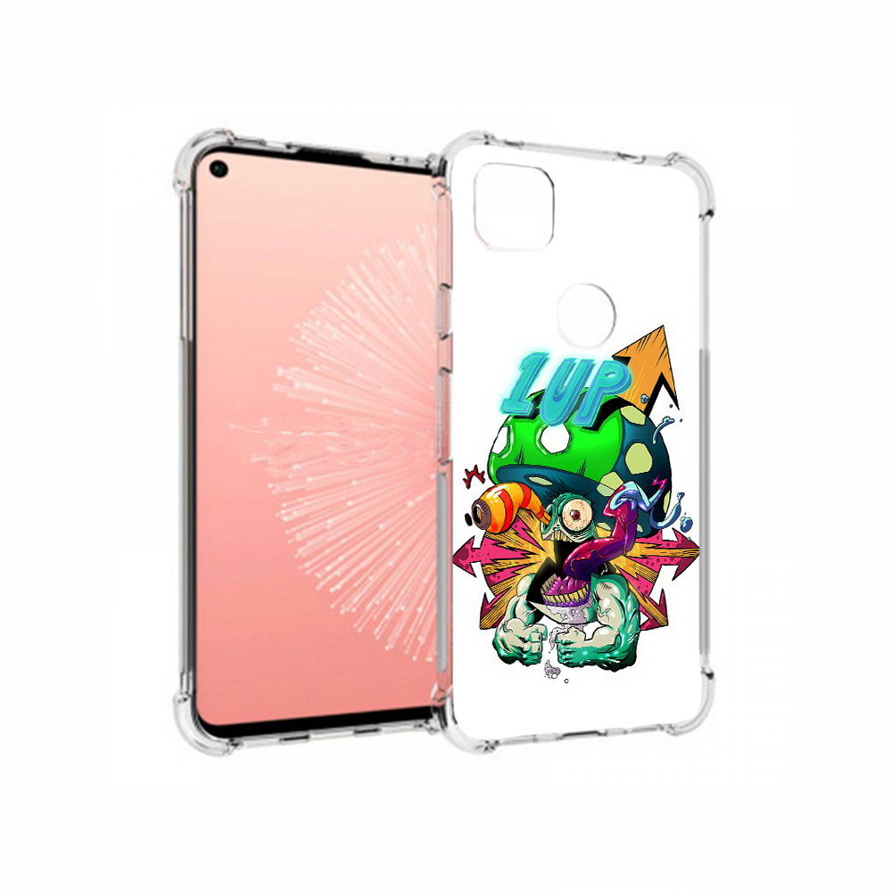 

Чехол MyPads Tocco для Google Pixel 4A сильный гриб абстракция, Прозрачный, Tocco