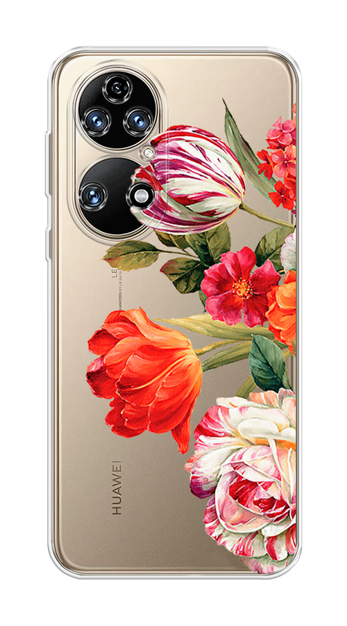 

Чехол Awog на Huawei P50 "Весенний букет", Красный;розовый;зеленый, 6104950-8