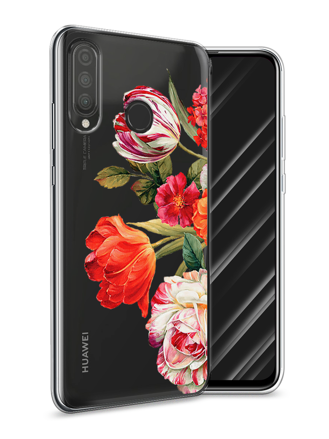 

Чехол Awog на Huawei P30 Lite "Весенний букет", Красный;розовый;зеленый, 67950-8