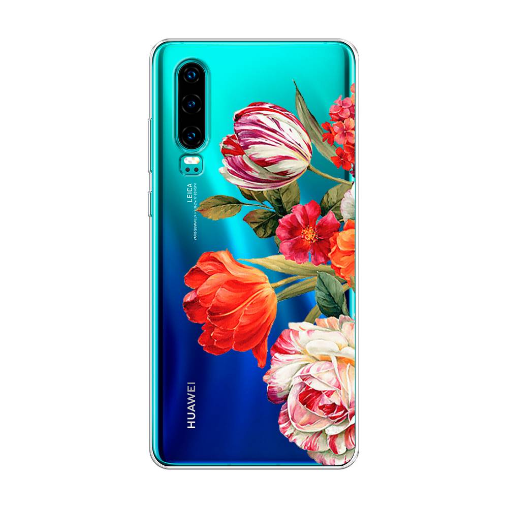 

Чехол Awog на Huawei P30 "Весенний букет", Красный;розовый;зеленый, 68550-8