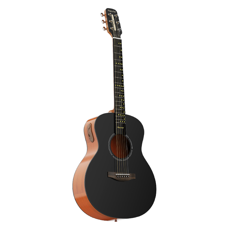 Умная акустическая гитара уменьшенного размера Poputar T1 Travel Edition Black