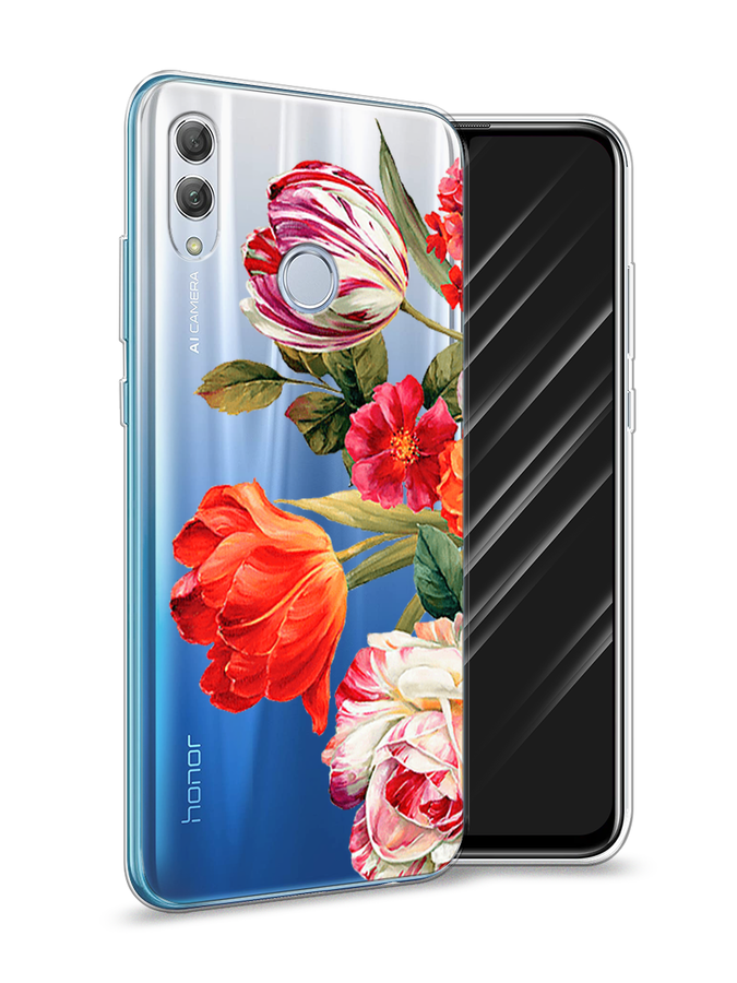 

Чехол Awog на Huawei P Smart 2019 "Весенний букет", Красный;розовый;зеленый, 67250-8