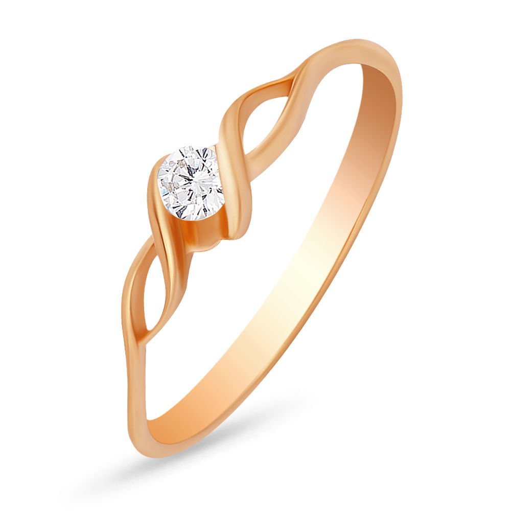 

Кольцо женское из красного золота с бриллиантом 585Gold 101001197, р, 101001197