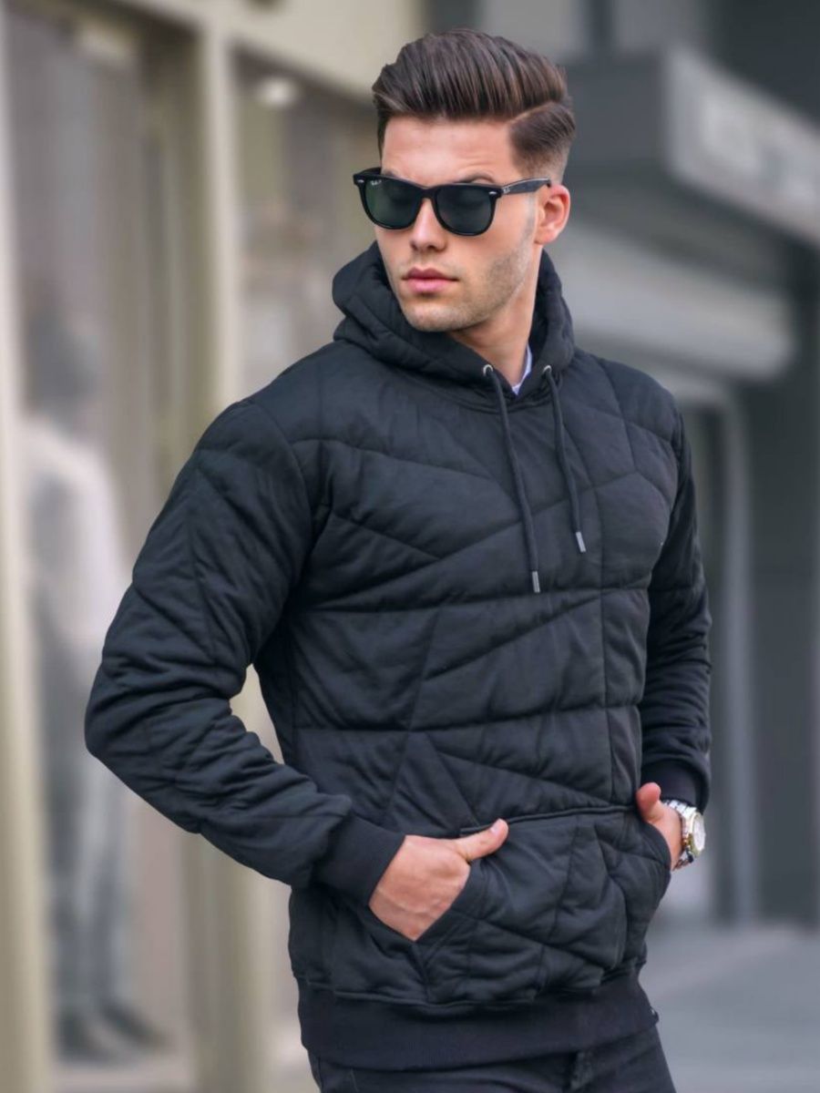 

Худи мужское NoBrand textured черное L, textured
