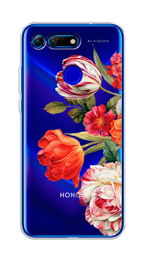 

Чехол Awog на Honor V20 (View 20) "Весенний букет", Красный;розовый;зеленый, 67350-8