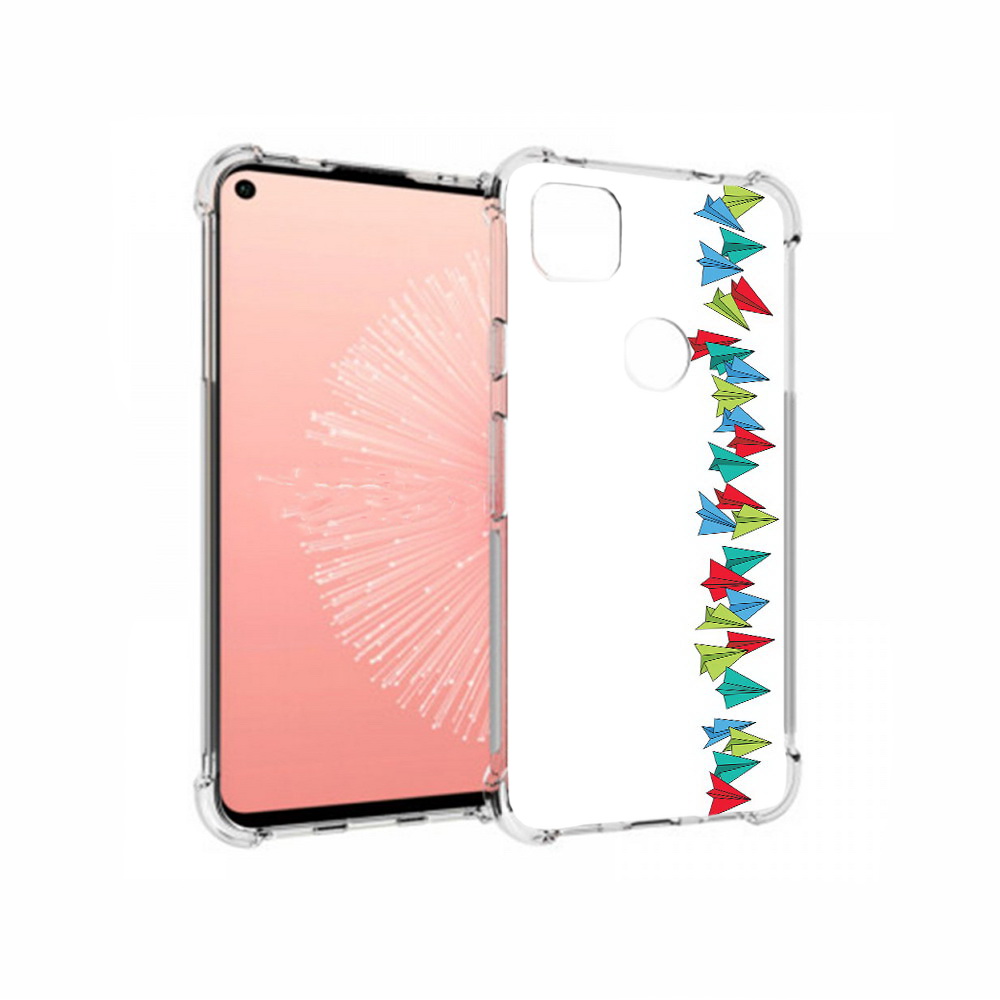

Чехол MyPads Tocco для Google Pixel 4A самолетики из листочков, Прозрачный, Tocco