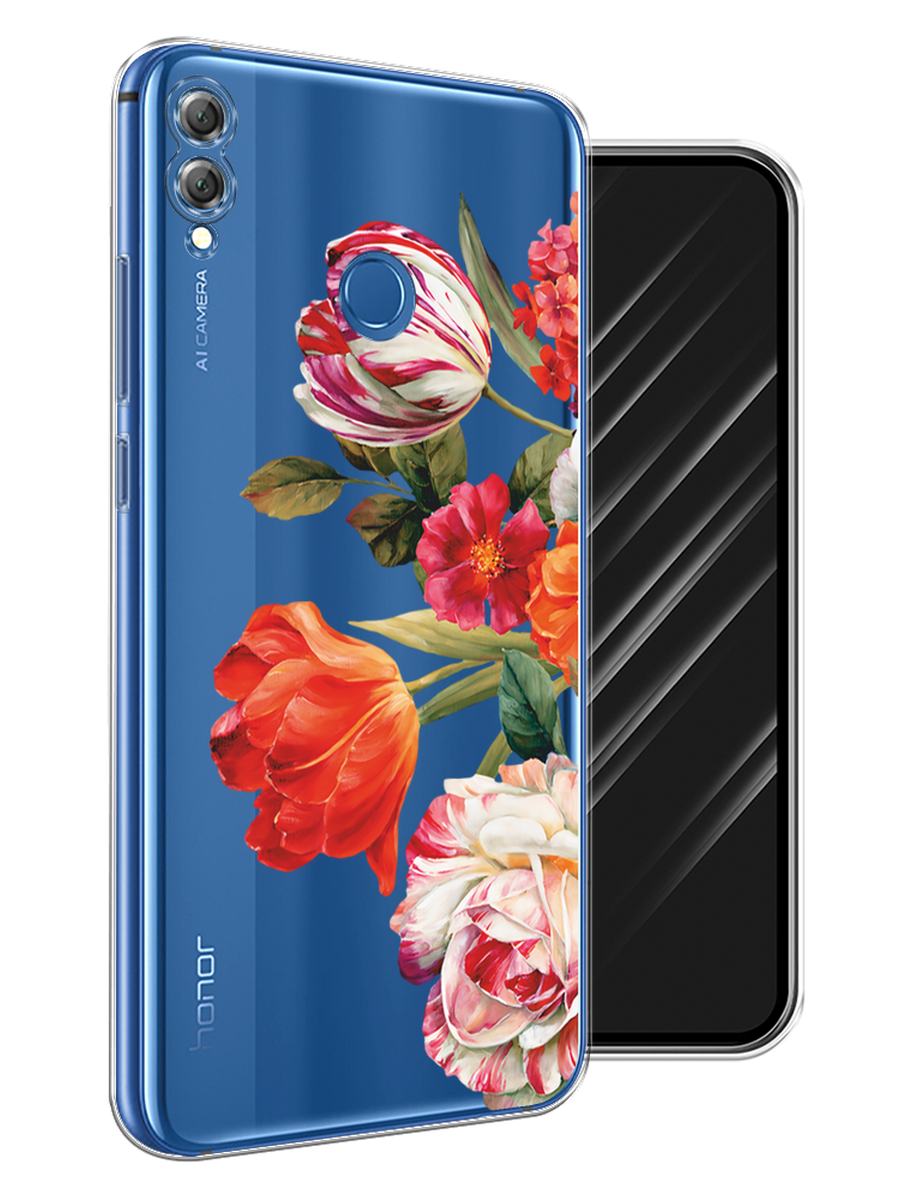 

Чехол Awog на Honor 8X "Весенний букет", Красный;розовый;зеленый, 66750-8