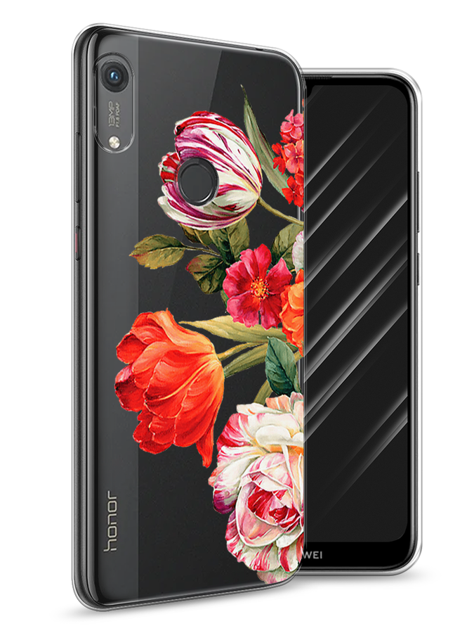 

Чехол Awog на Honor 8A (8A Pro/Prime) "Весенний букет", Красный;розовый;зеленый, 68750-8